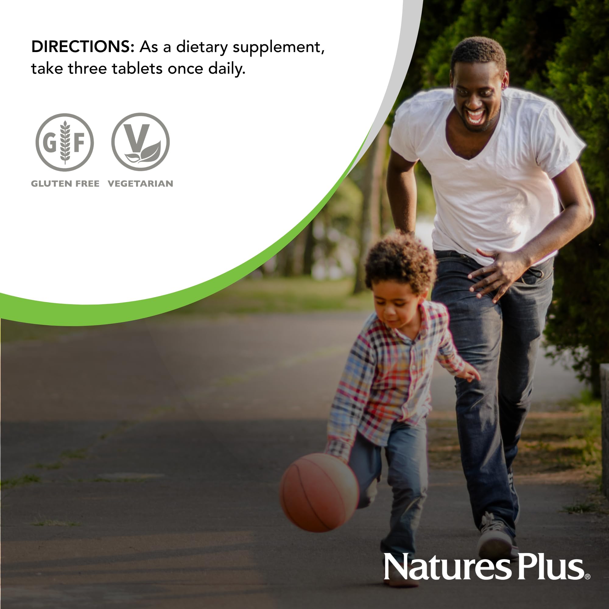 NaturesPlus Source of Life Gold chewables packaging highlighting gluten-free and vegetarian status