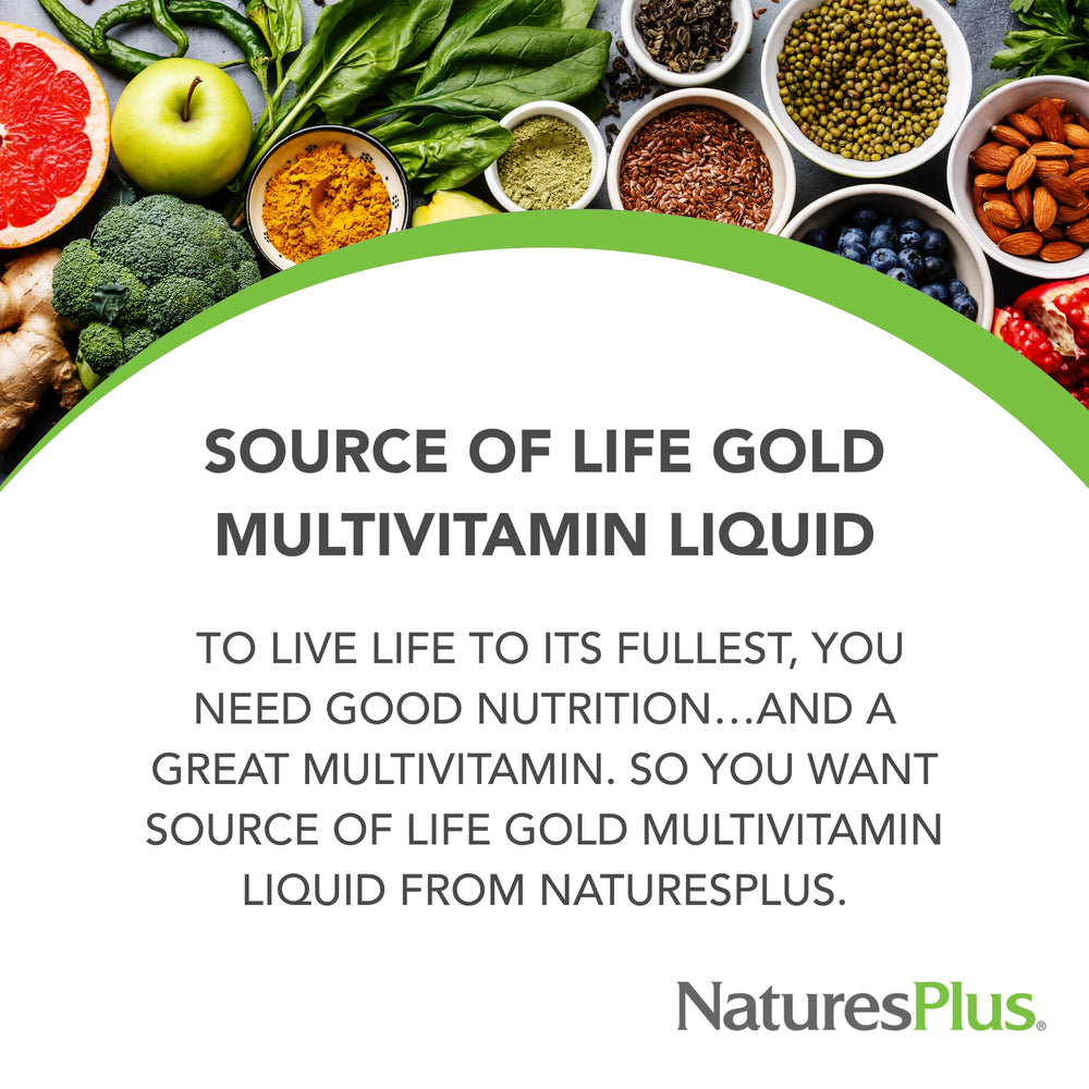 NaturesPlus Source of Life Gold Liquid two-bottle pack on shelf offers value.