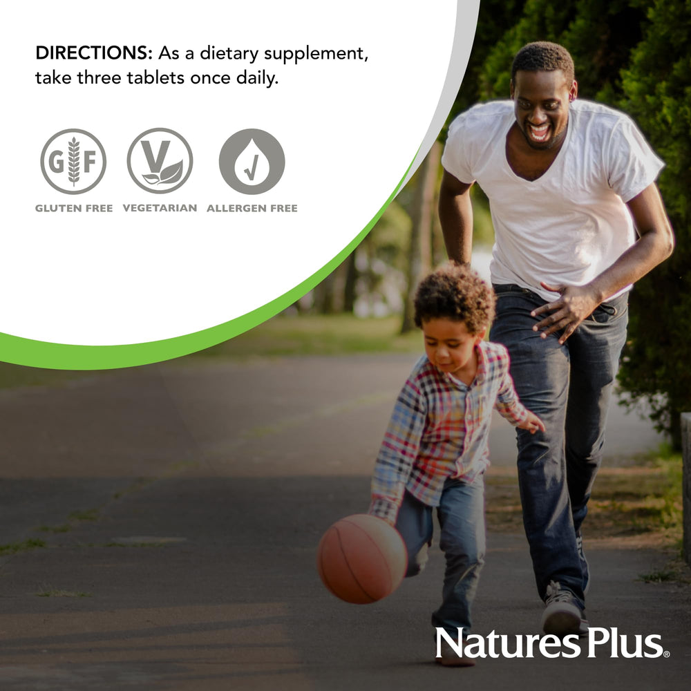 NaturesPlus Source of Life Gold pill pour scene, visualize easy daily dose.