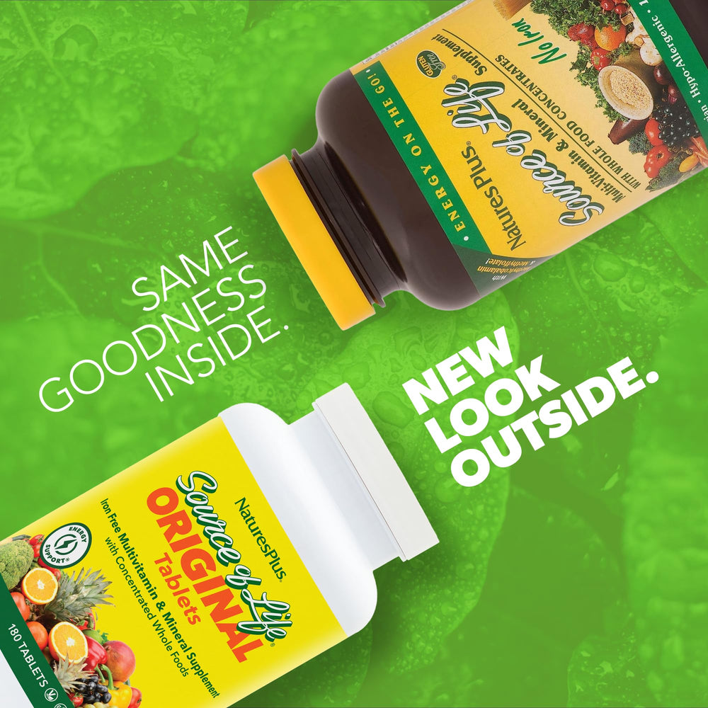 Back view of bottle highlights gluten-free, vegetarian formula for everyday wellness