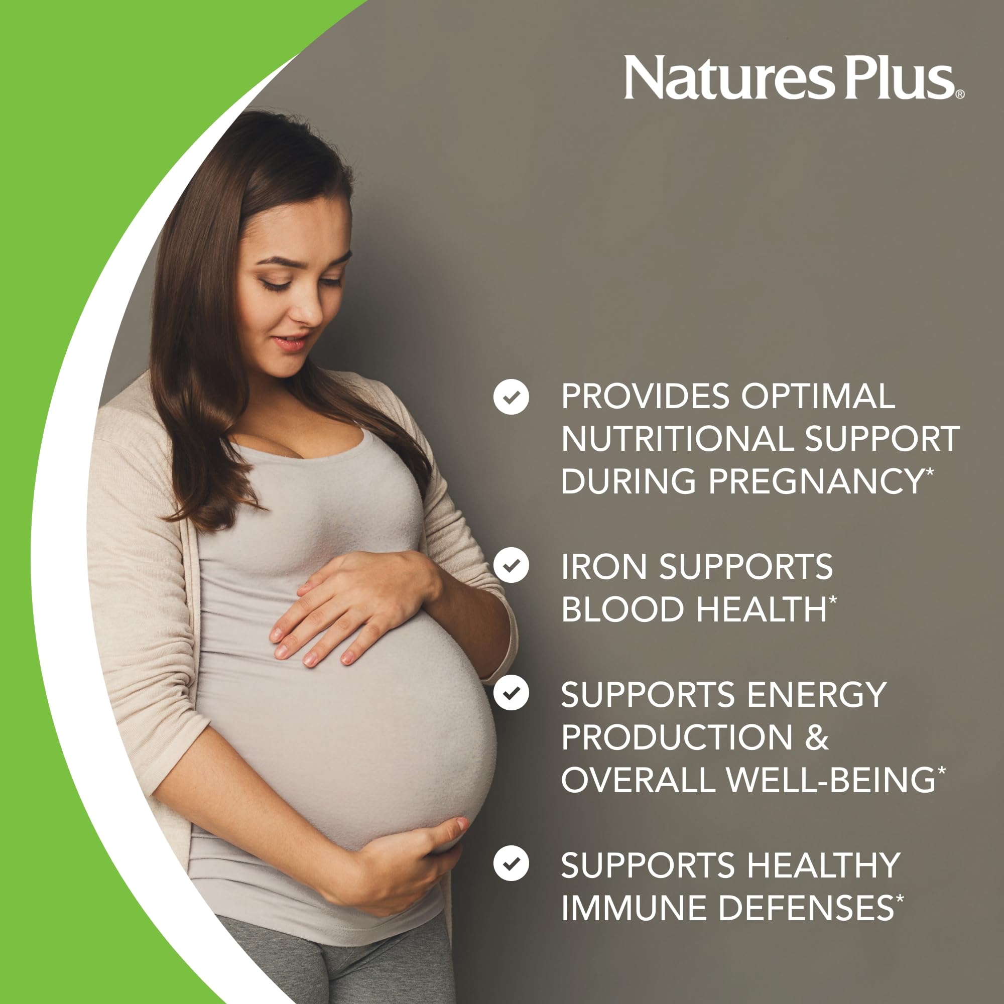 Dosing cap on NaturesPlus Source of Life Prenatal Liquid enabling precise servings