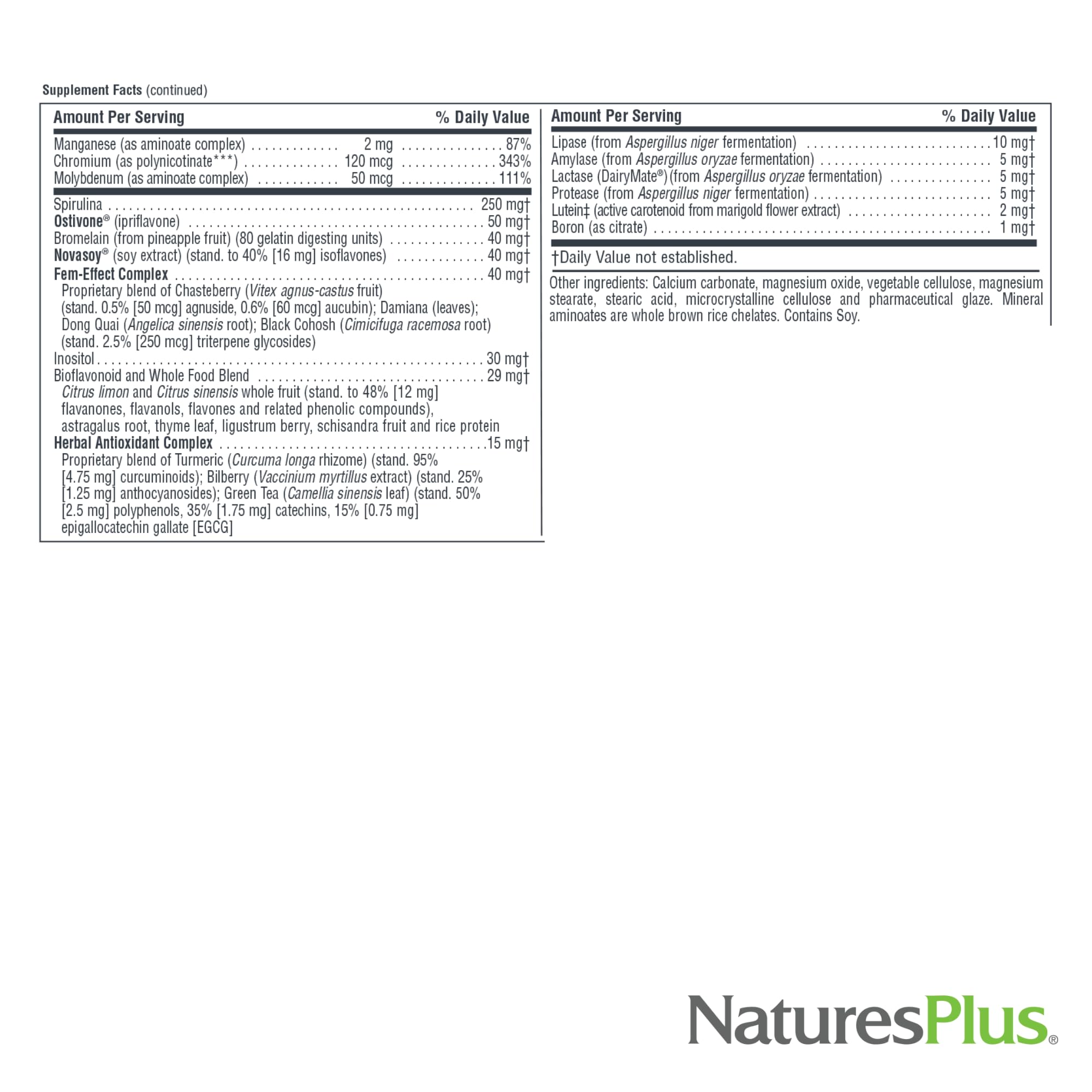 NaturesPlus Source of Life Women eco-packaging reduces waste and supports sustainability.