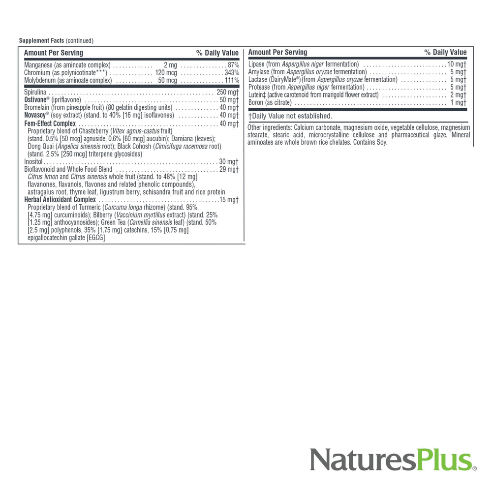 NaturesPlus Source of Life Women eco-packaging reduces waste and supports sustainability.