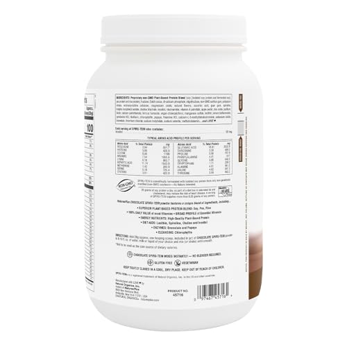 NaturesPlus SPIRU-TEIN chocolate scoop for convenient portion control