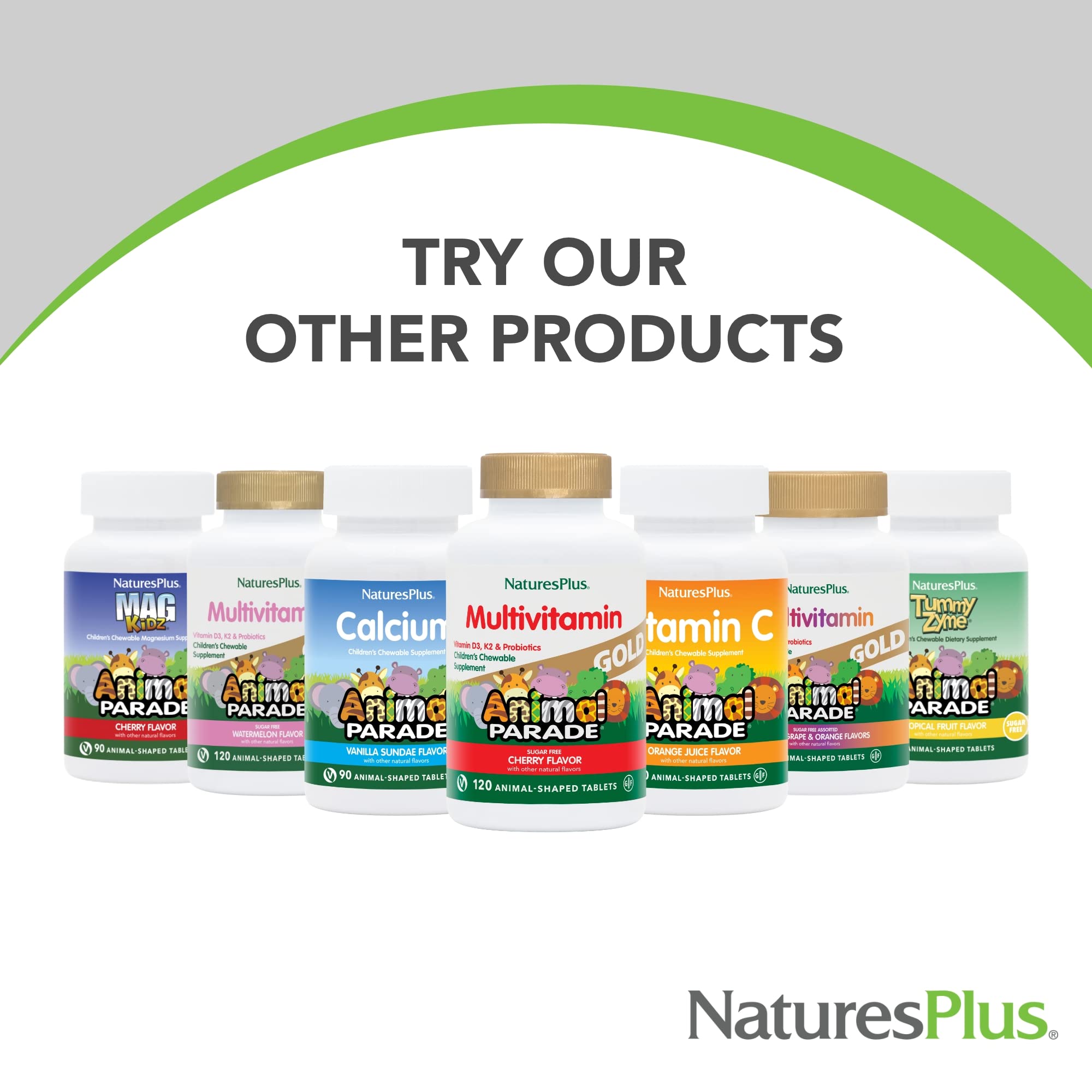 NaturesPlus Tooth Fairy serving size visuals showcasing 90 tablets per bottle.