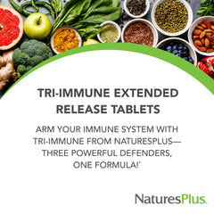 NaturesPlus Tri Immune arabinogalactans close-up illustrates immune-supporting polysaccharides.