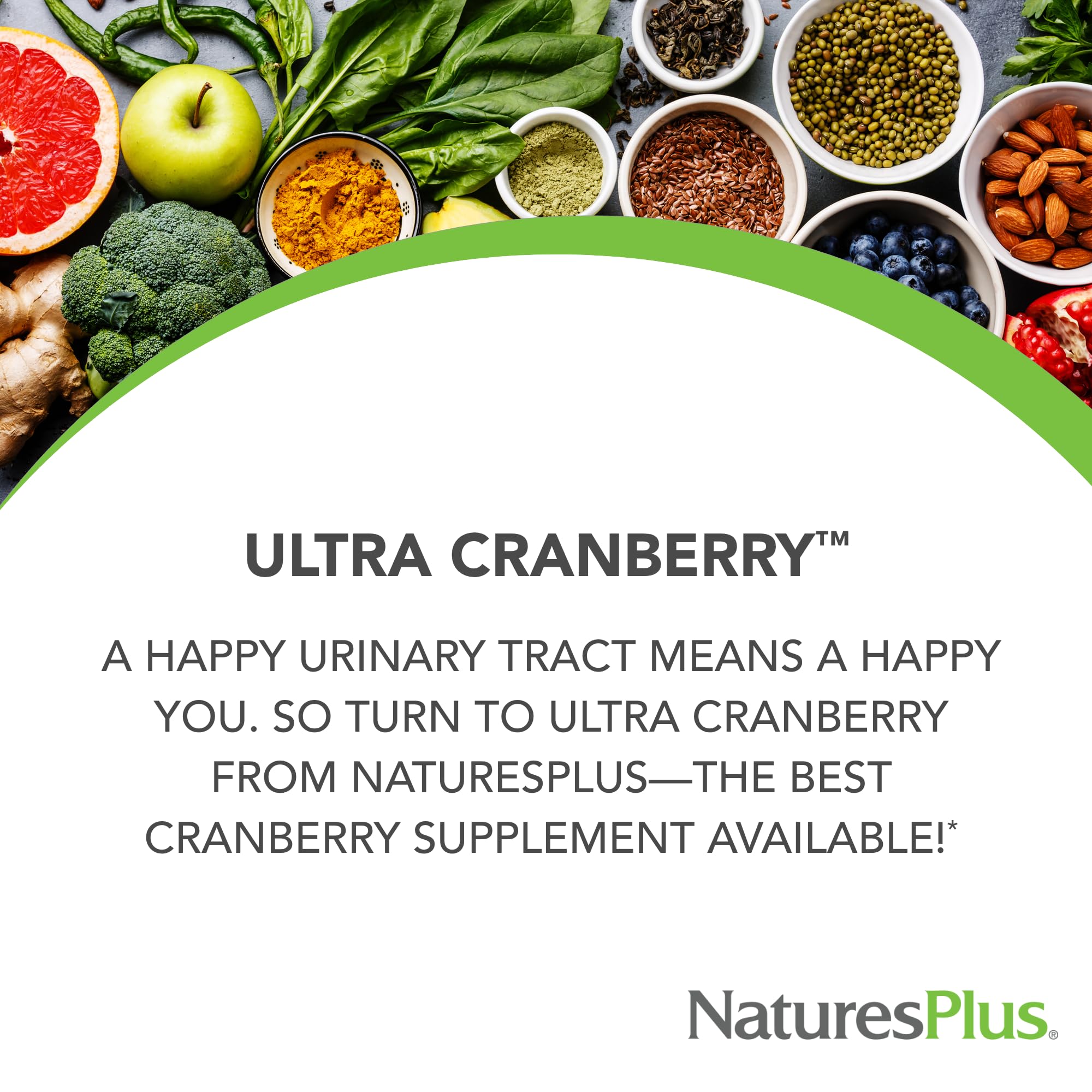 NaturesPlus Ultra Cranberry 120 tablets count for 60 servings