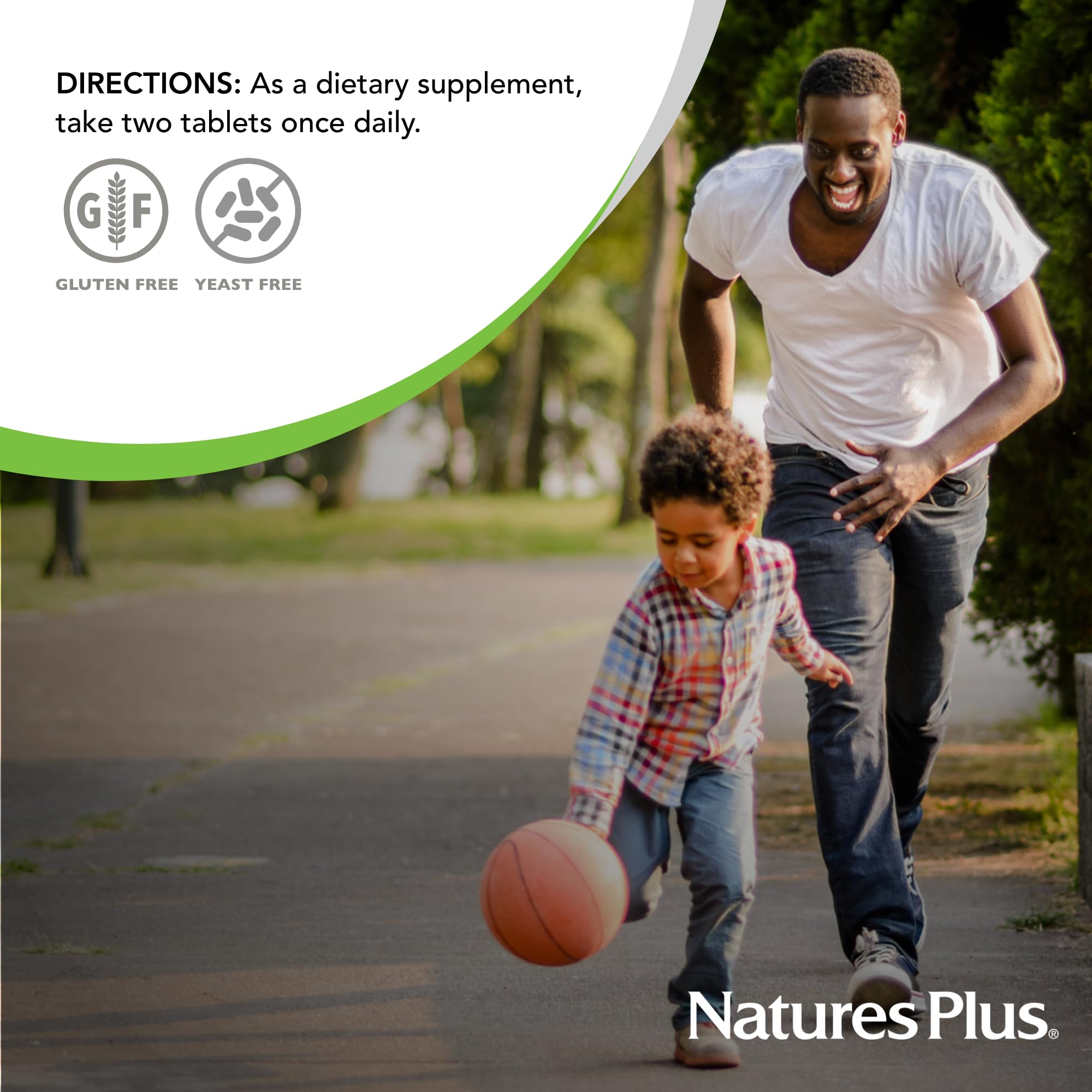NaturesPlus Ultra Hair serving 30 days visual with calendar for sustained intake.