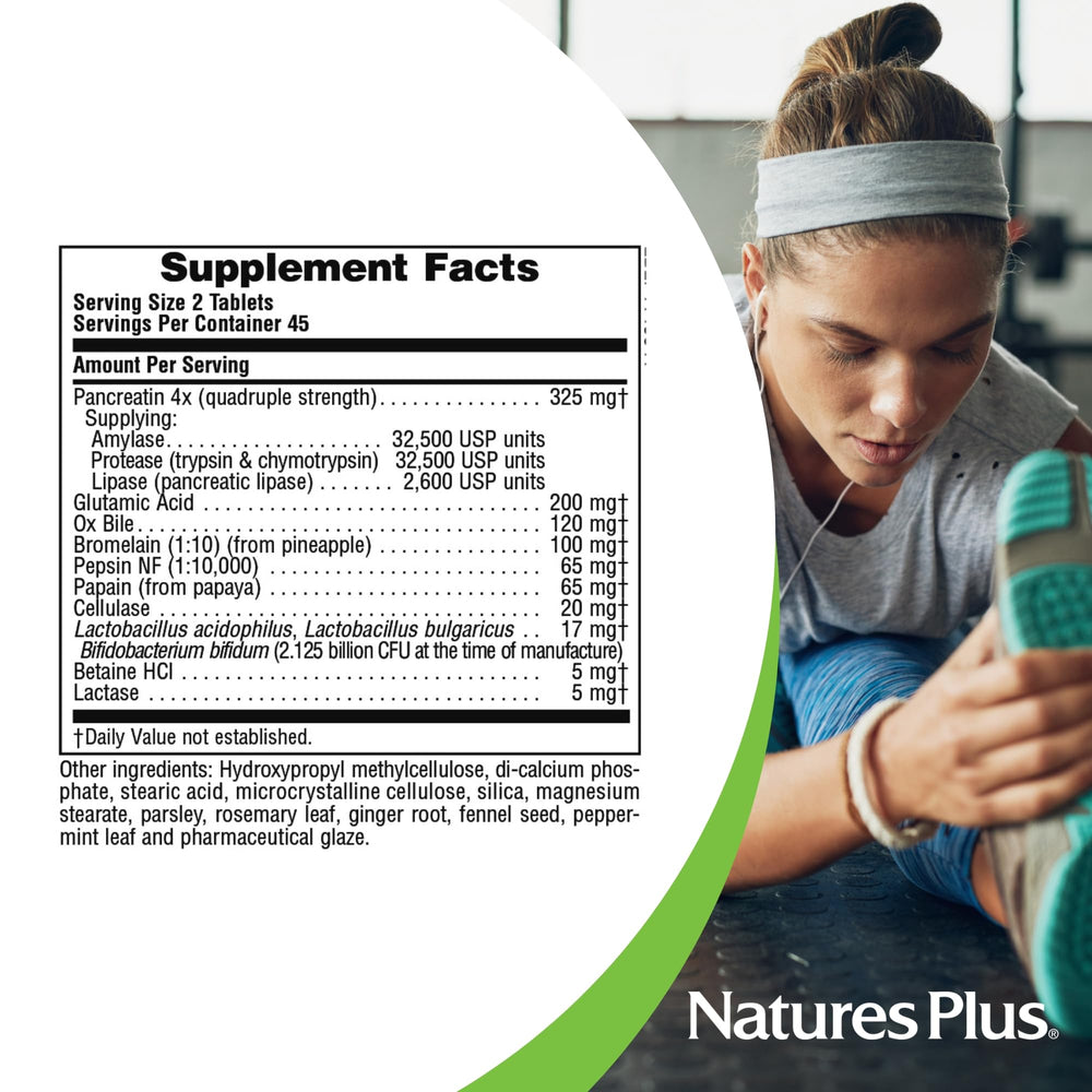 Gluten-free badge on Ultra-Zyme packaging reassures allergen-conscious shoppers.