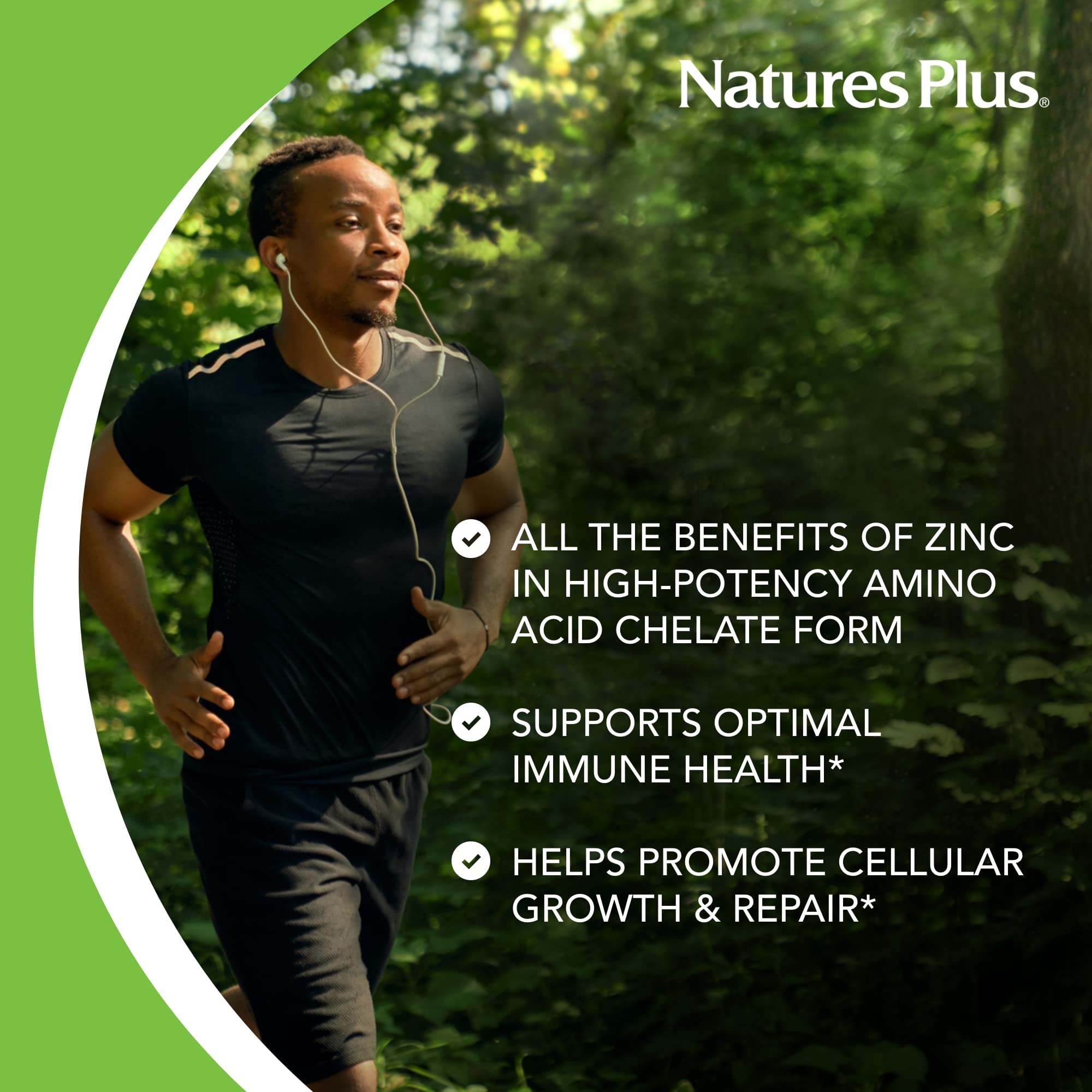 NaturesPlus Zinc 10 mg pack of 2 bottles conveys value and convenience.