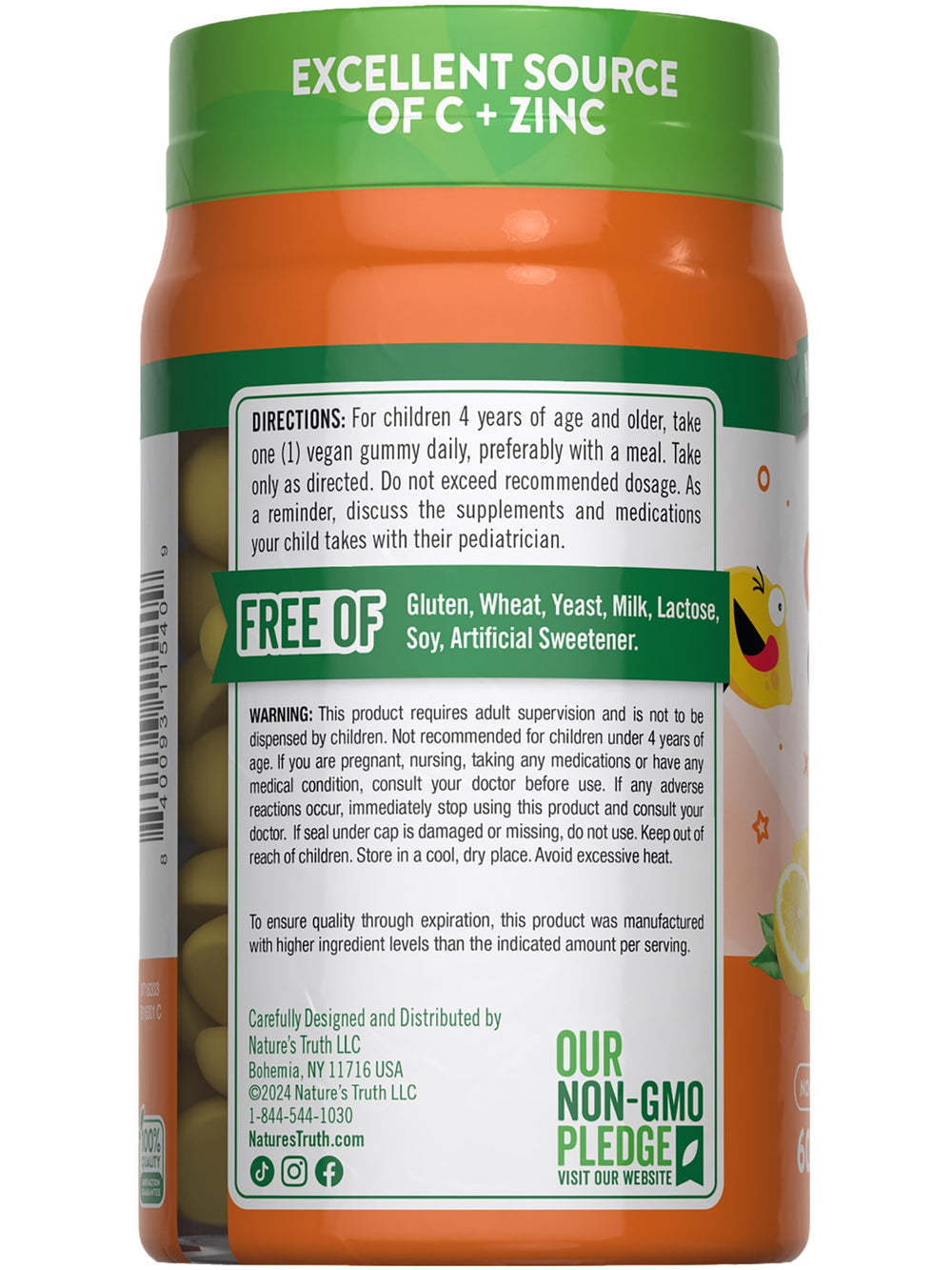 Nature's Truth Vitamin C Gummies for Kids child taking gummies supports routine and taste-friendly wellness.
