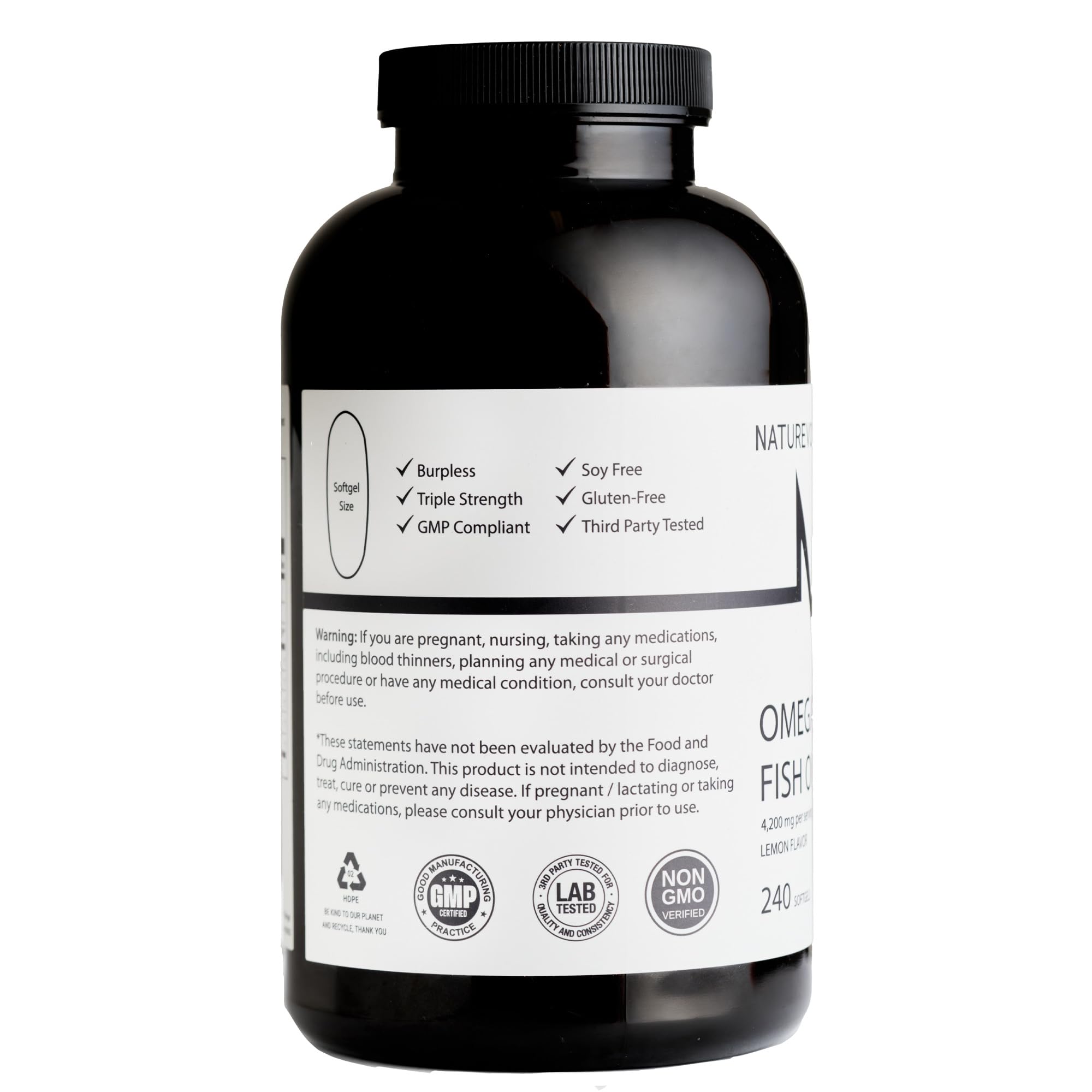 NatureVOL 240-softgel bottle emphasizes long-term daily support
