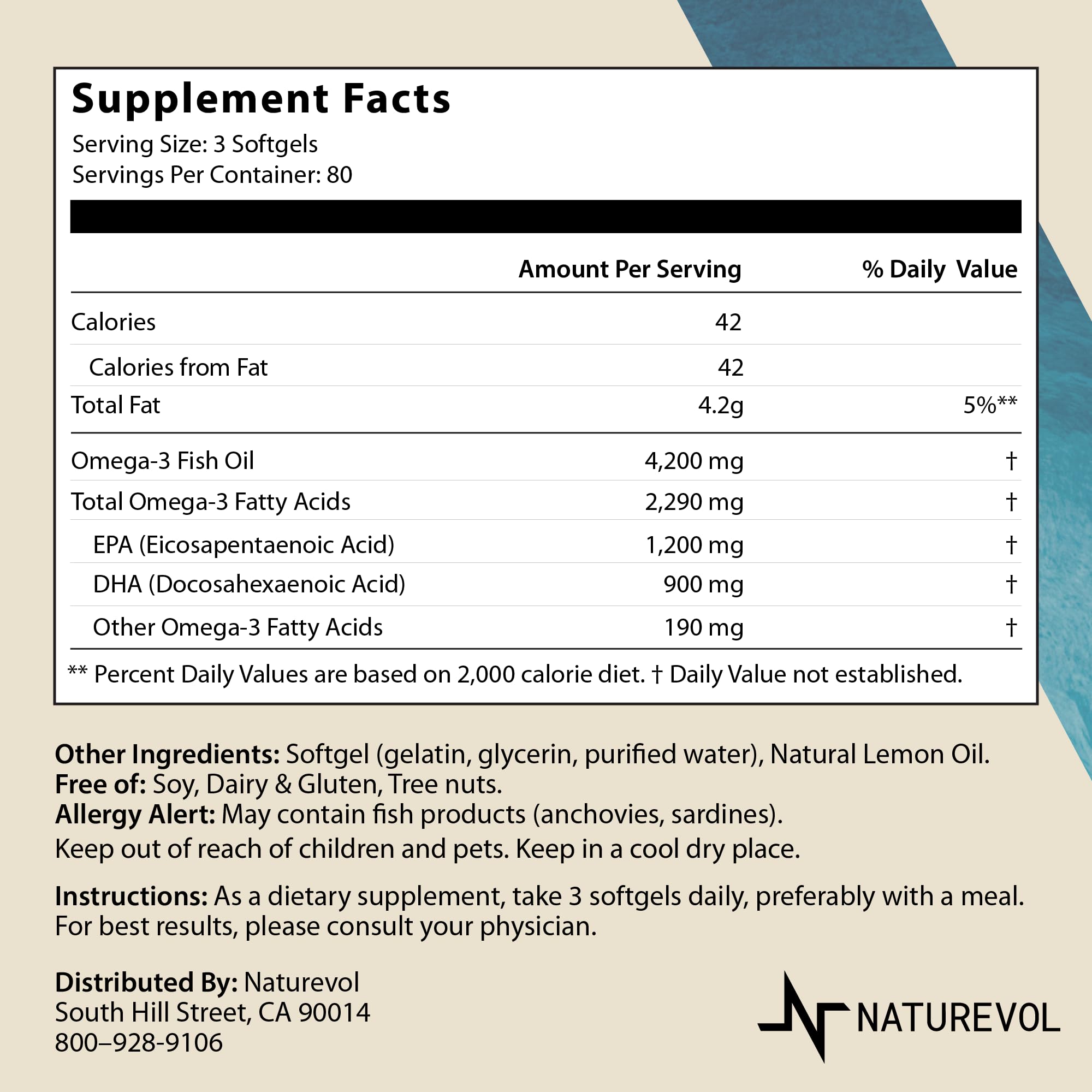 NatureVOL burp-less softgels lemon closeup emphasizes smooth intake