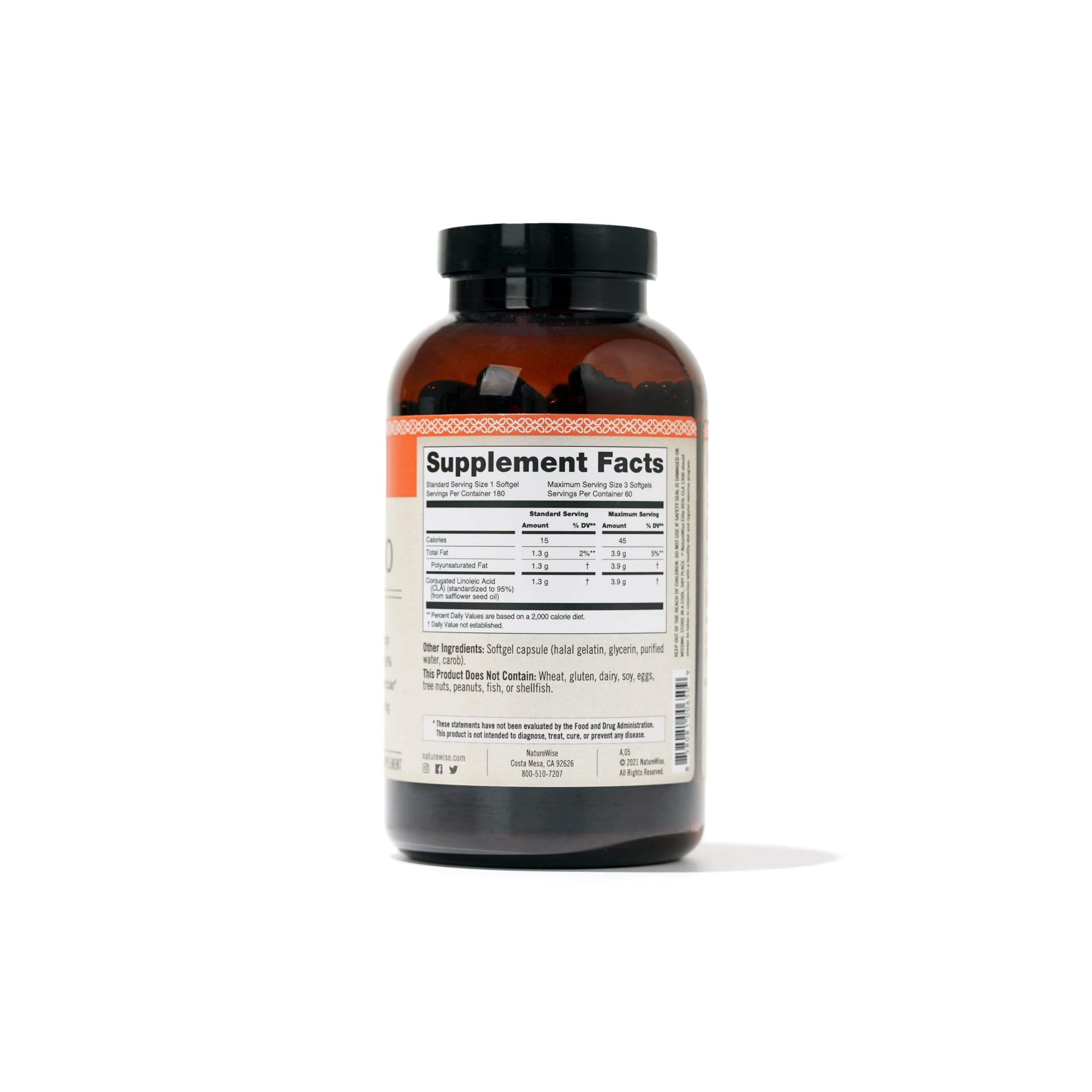 NatureWise CLA 1300 gluten-free and dairy-free formula supports dietary needs