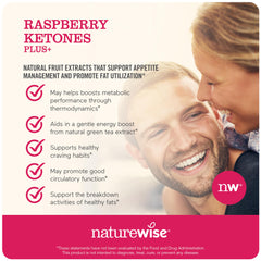 NatureWise Raspberry Ketones Plus with green tea extract highlights antioxidant energy