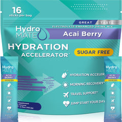 NatureWorks HydroMATE acai berry sticks for refreshing hydration on the go.