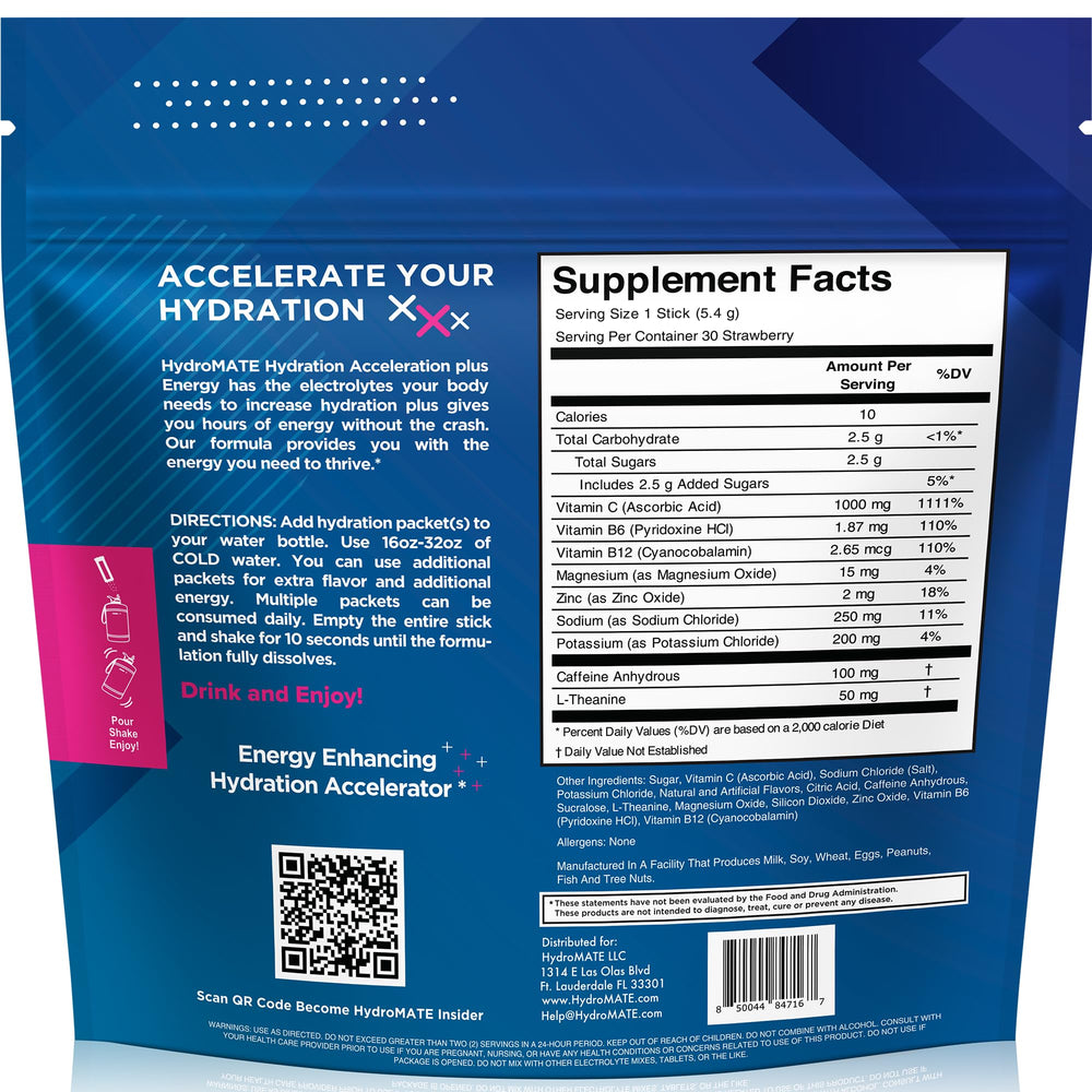 On-the-go bottle with HydroMATE sticks for travel hydration.