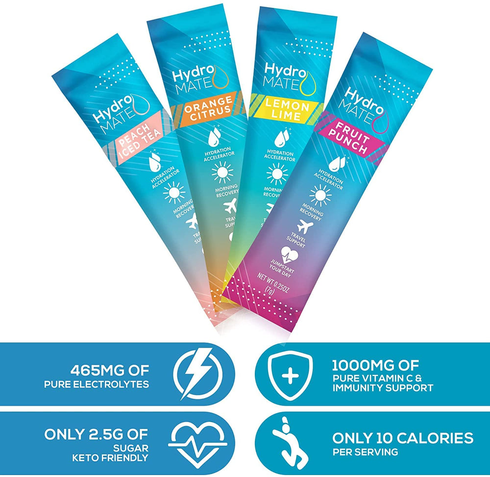 NatureWorks HydroMATE party favors with low-sugar hydration options for events