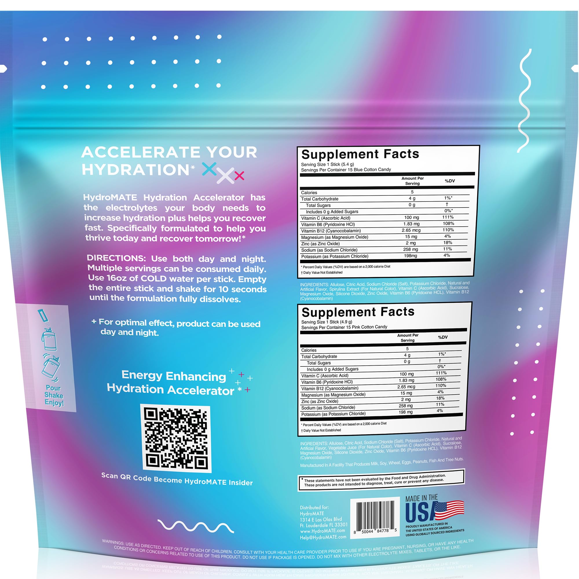 NatureWorks HydroMATE travel-friendly electrolyte packets stay hydrated while traveling