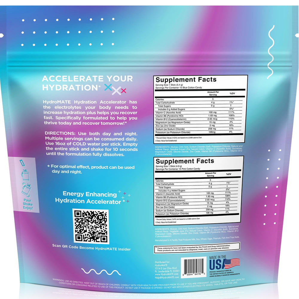 NatureWorks HydroMATE travel-friendly electrolyte packets stay hydrated while traveling