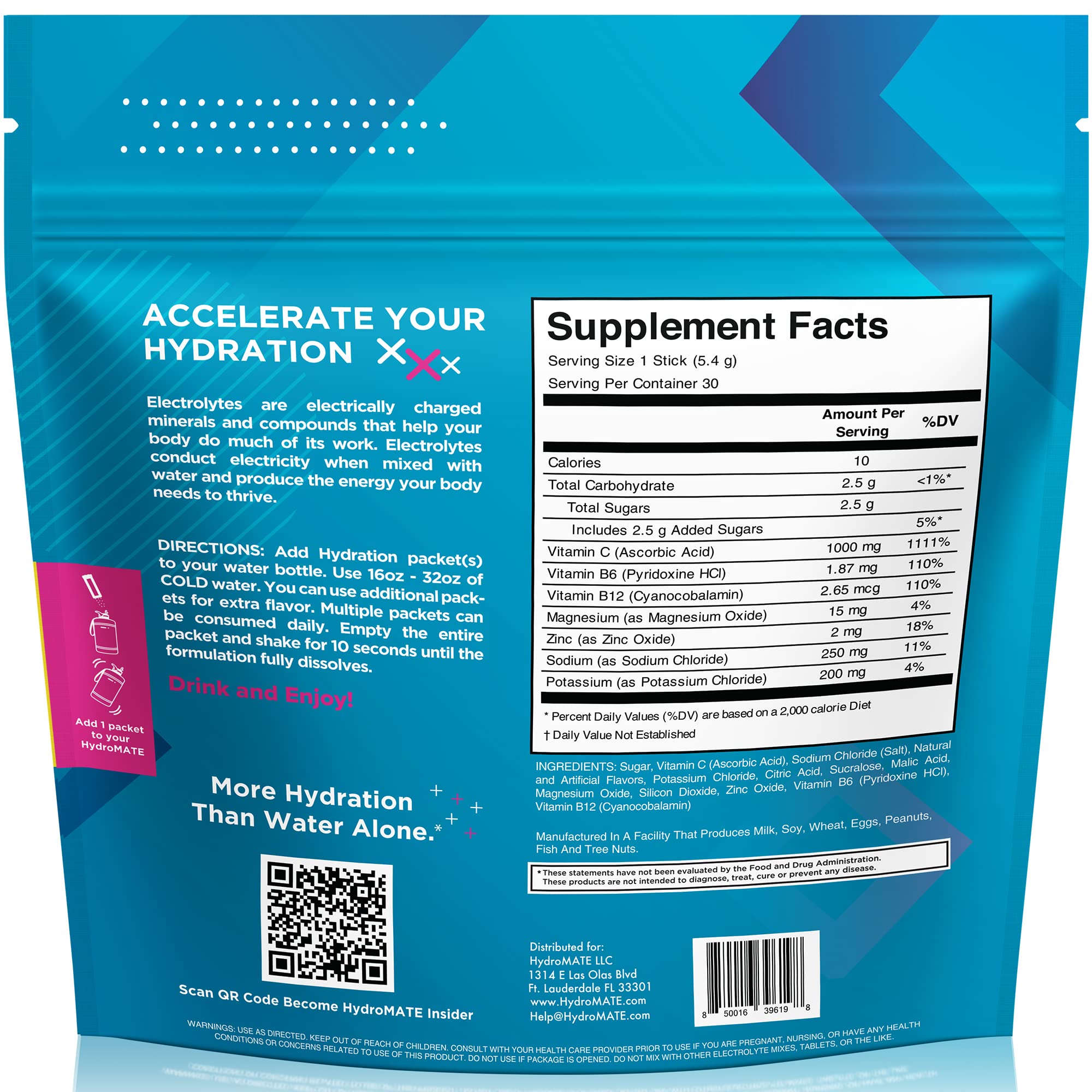 NatureWorks HydroMATE travel-ready packets for easy hydration anywhere