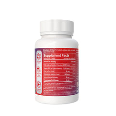 Close-up of NATURION Mega Blood Booster tablets highlighting iron-rich pills
