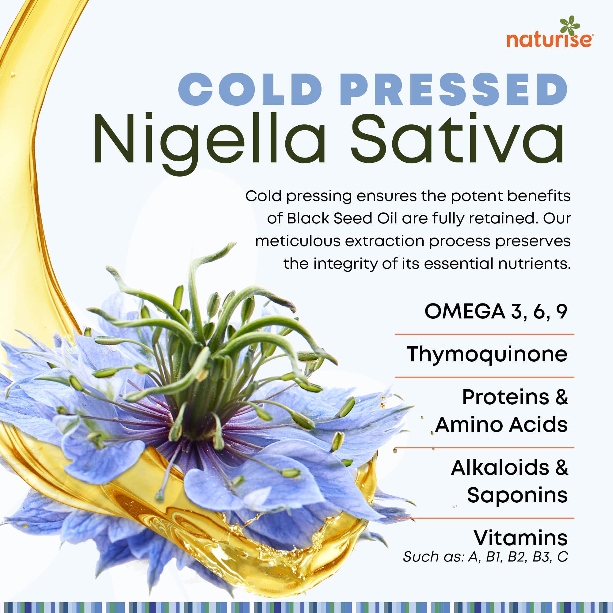 Naturise oil label close-up highlighting USDA Organic certification.