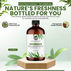 NaturoBliss eucalyptus oil in a diffuser creates a calming ambiance.