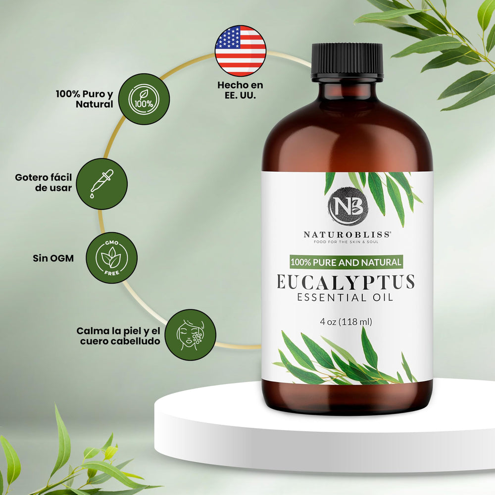 NaturoBliss eucalyptus oil for DIY bath bombs and spa-like baths.