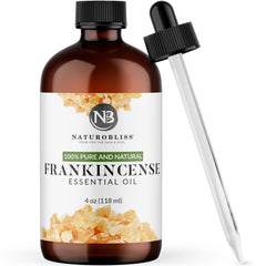 NaturoBliss frankincense oil bottle in amber glass preserves purity for aromatherapy