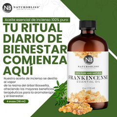 NaturoBliss frankincense oil premium quality bottle supports clean, undiluted experiences