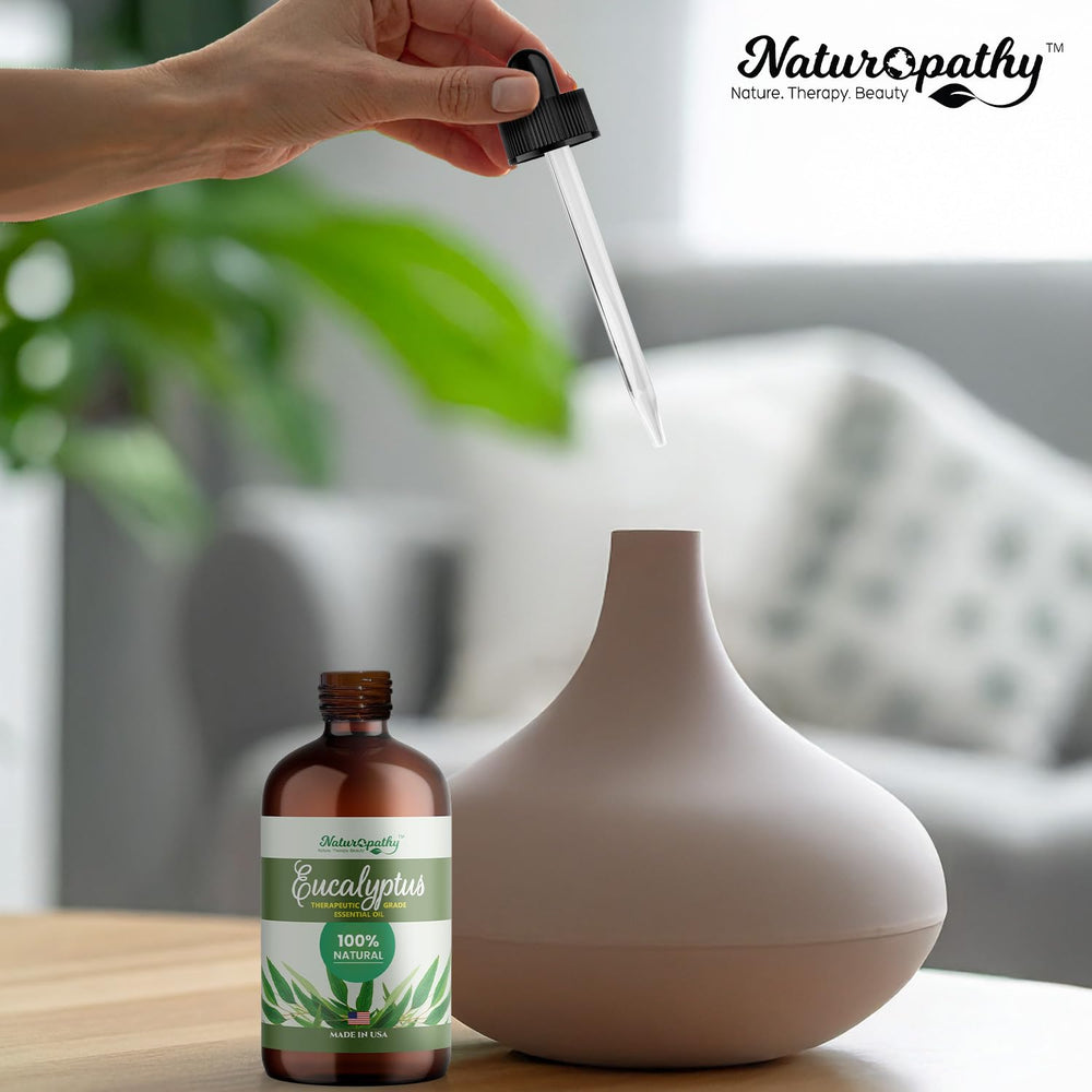 Naturopathy Eucalyptus Oil used in massage for soothing aroma