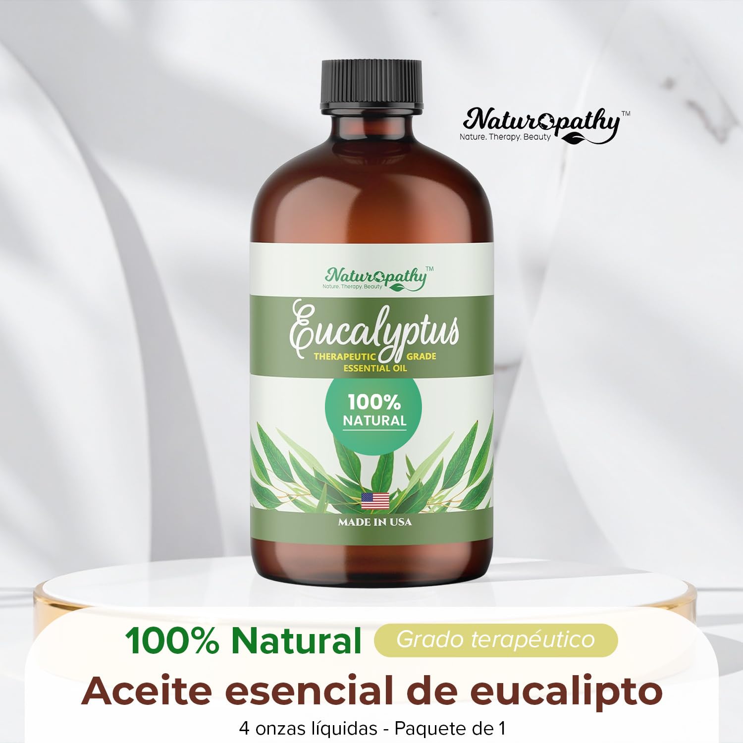 Naturopathy Eucalyptus Oil in a UV protected glass bottle