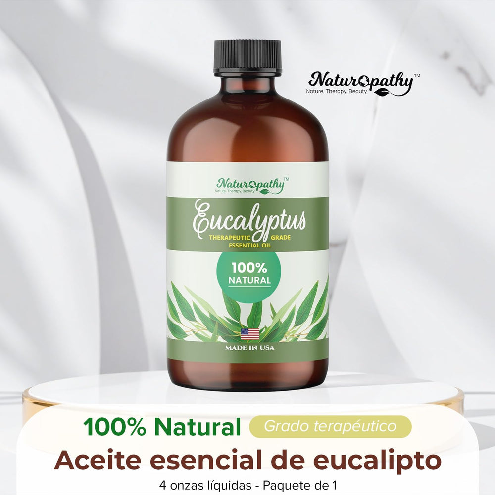 Naturopathy Eucalyptus Oil in a UV protected glass bottle