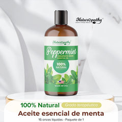 NATUROPATHY peppermint oil drops released aroma when diffused.