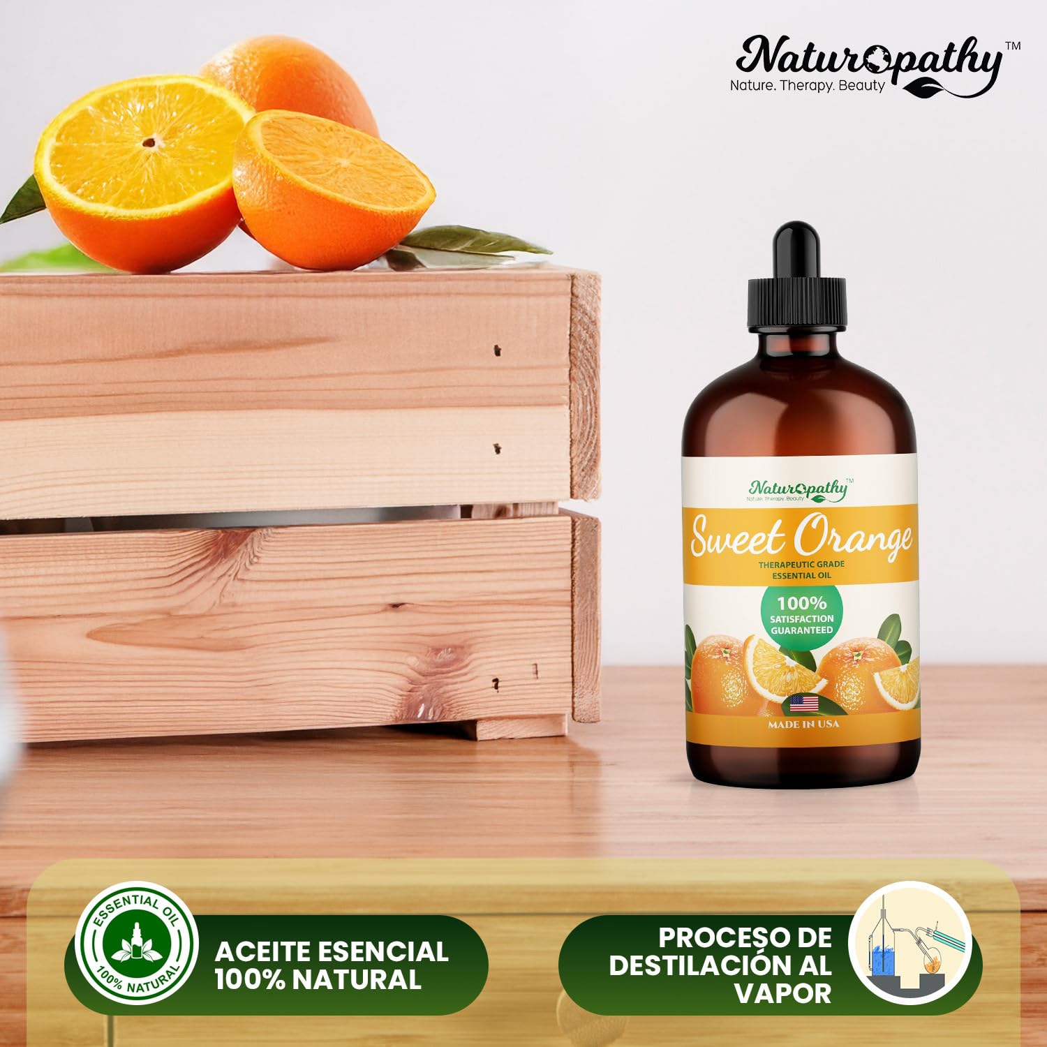 NATUROPATHY Sweet Orange Oil 4 oz bottle for home use