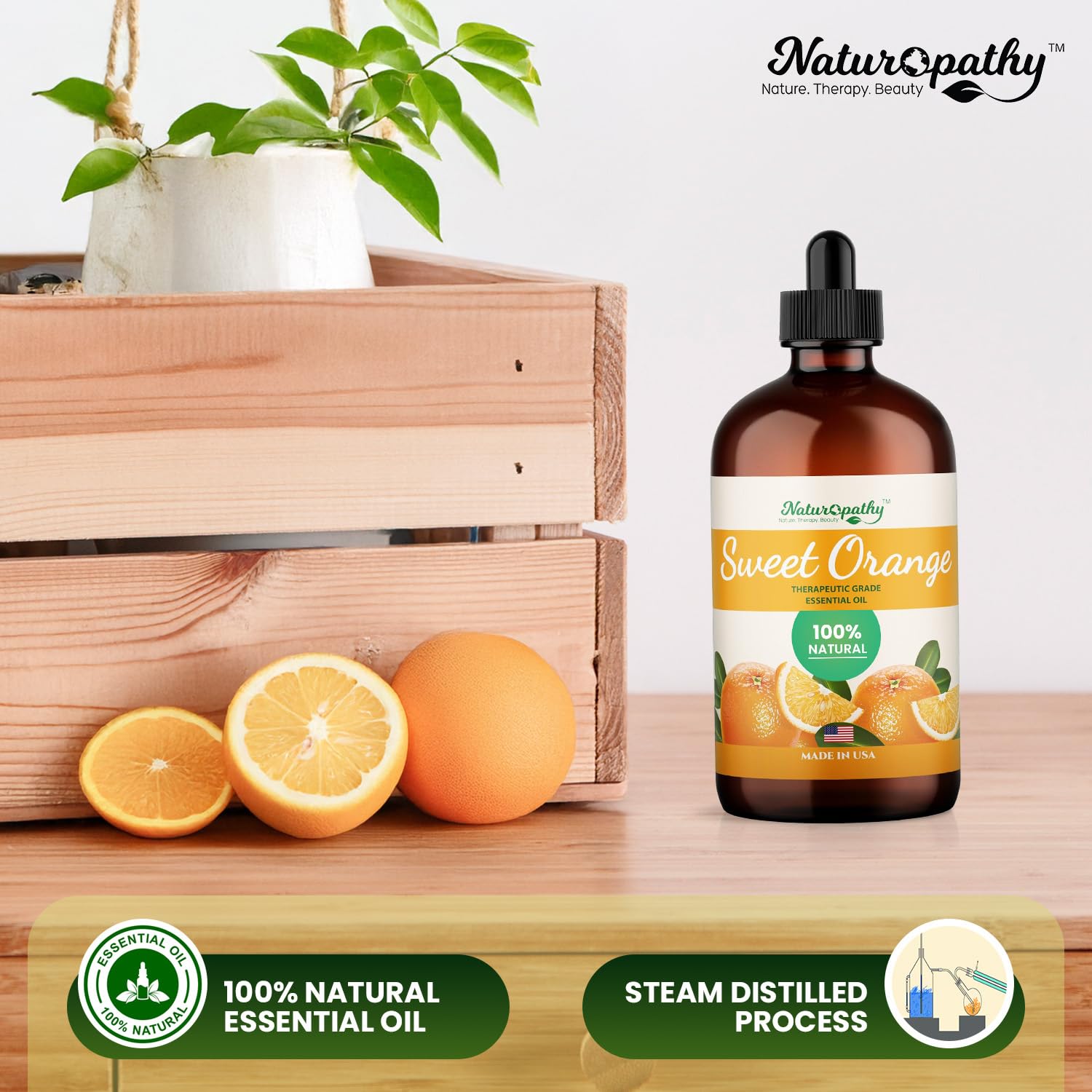 Diffuser being used with NATUROPATHY Sweet Orange Oil for scent release