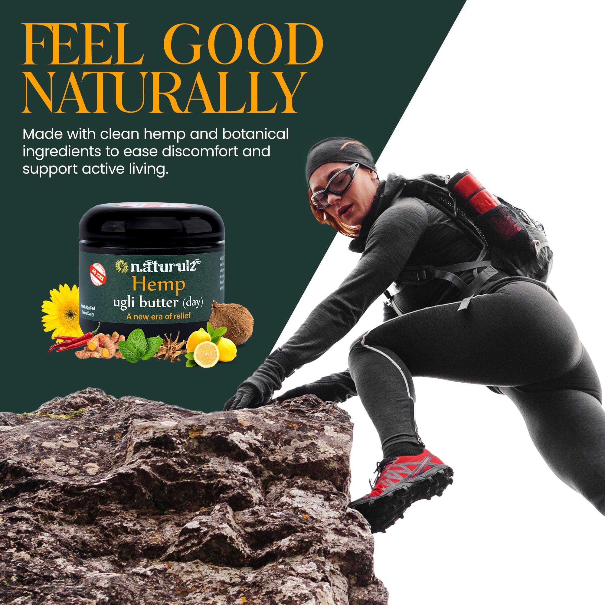 Applying Ugli Butter Daytime on a sore back for targeted joint comfort