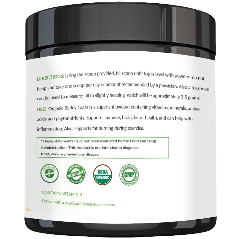 Nautical Elements Barley Grass Powder full package showcasing USA-sourced organic goodness