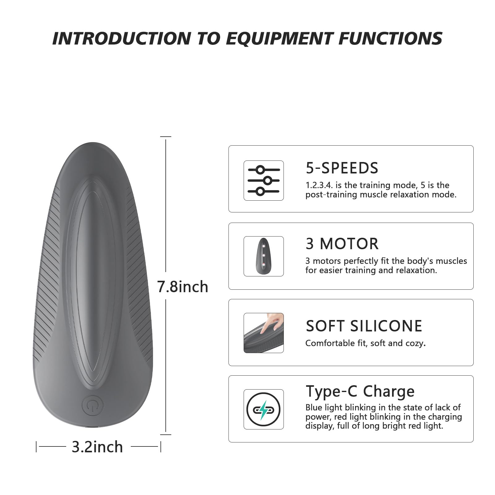 NAVAC grey cushion contact image showing soft silicone for comfortable workouts