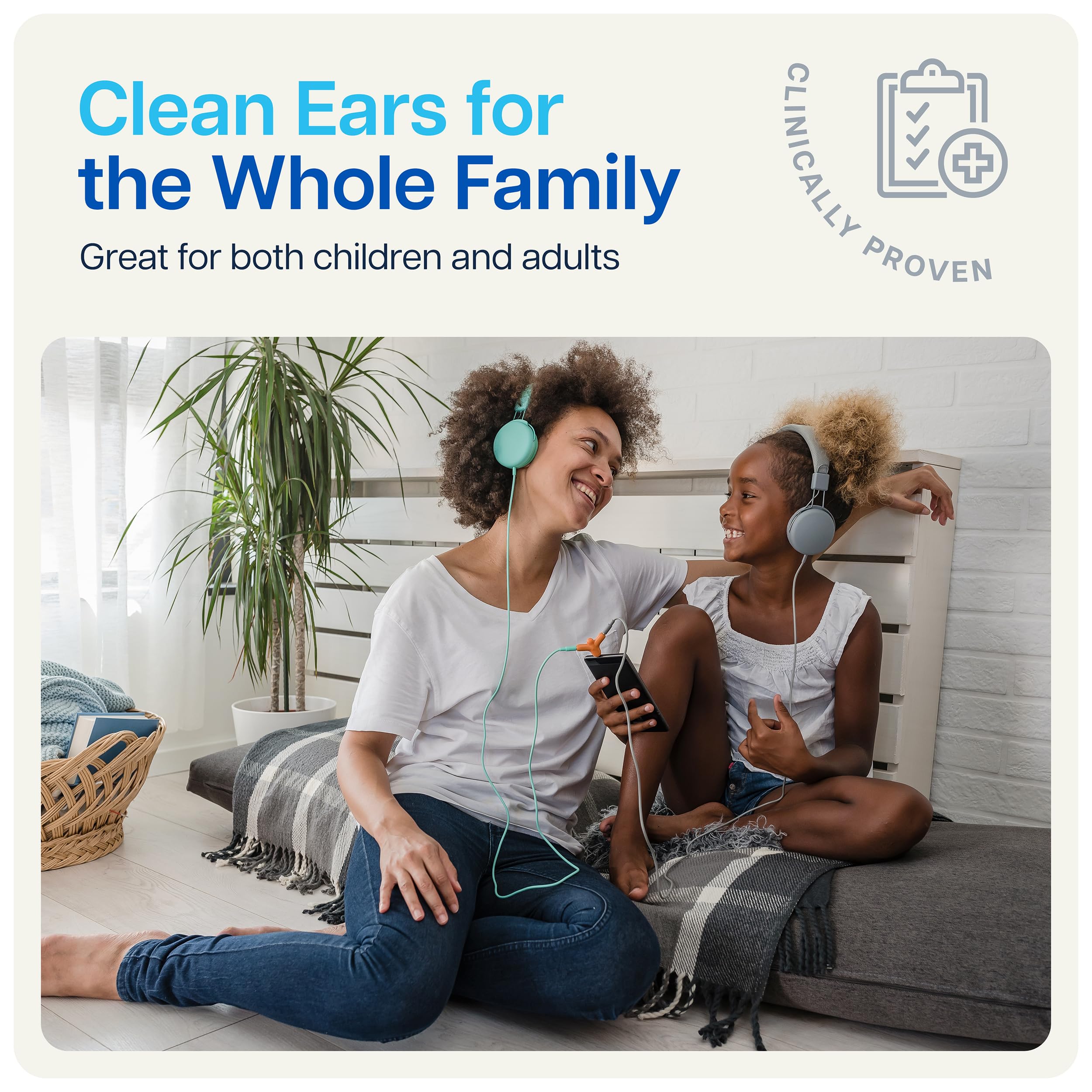 NAVEH PHARMA CleanEars family-friendly solution for all ages.