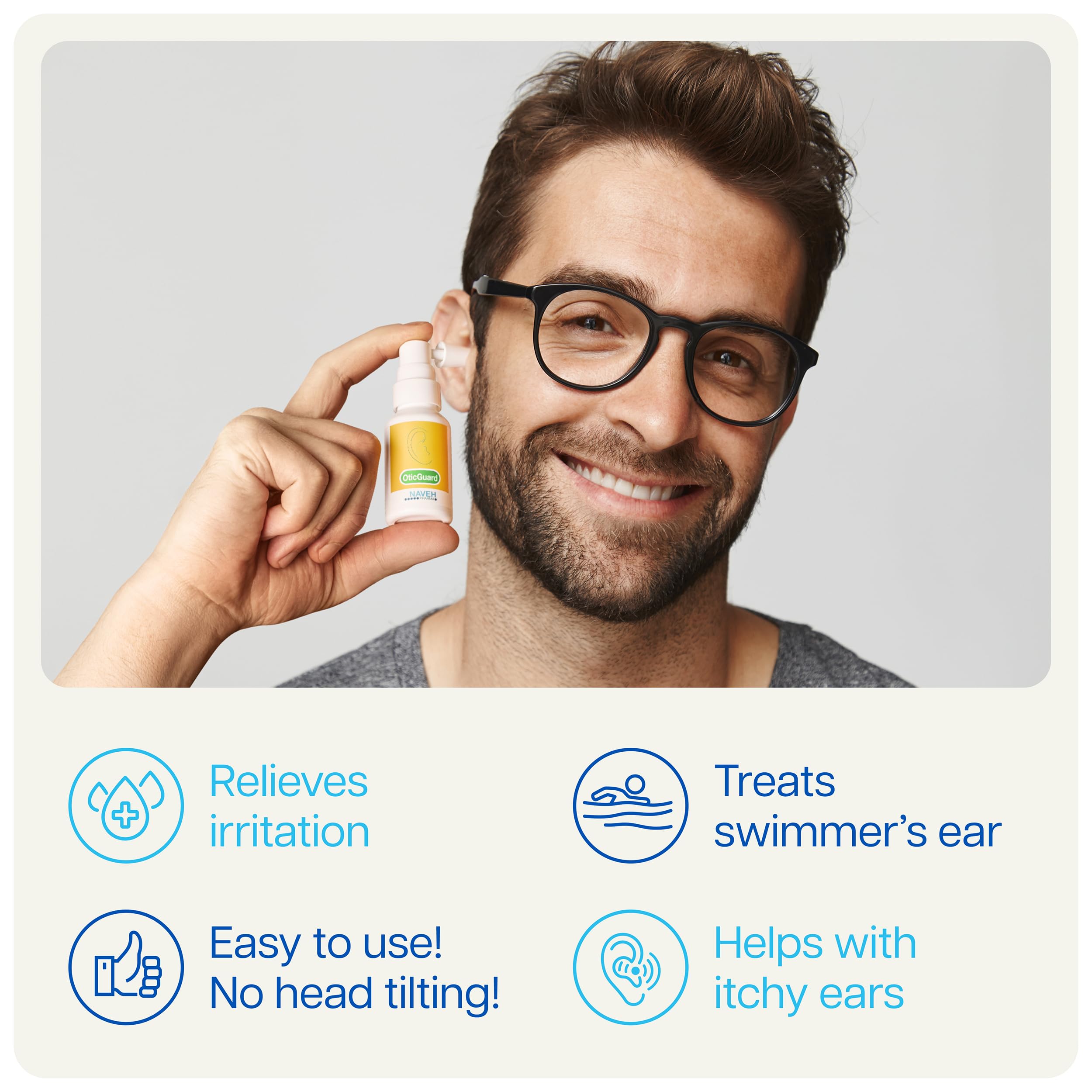 Otic Guard ear drops used for wax removal with a clean, easy-to-use spray bottle