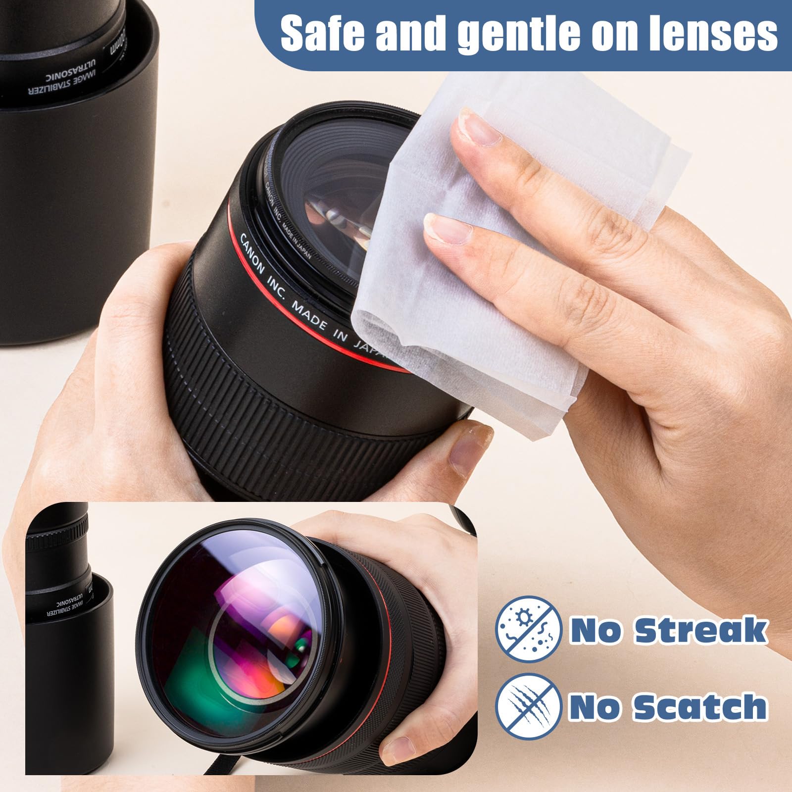 Navona ammonia-free formula safe for coated lenses during cleaning