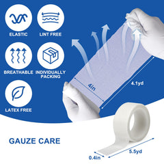 Navona gauze roll with easy-cut design for precise sizing