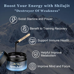 Naypiny Himalayan Shilajit Resin closeup conveys purity and potency