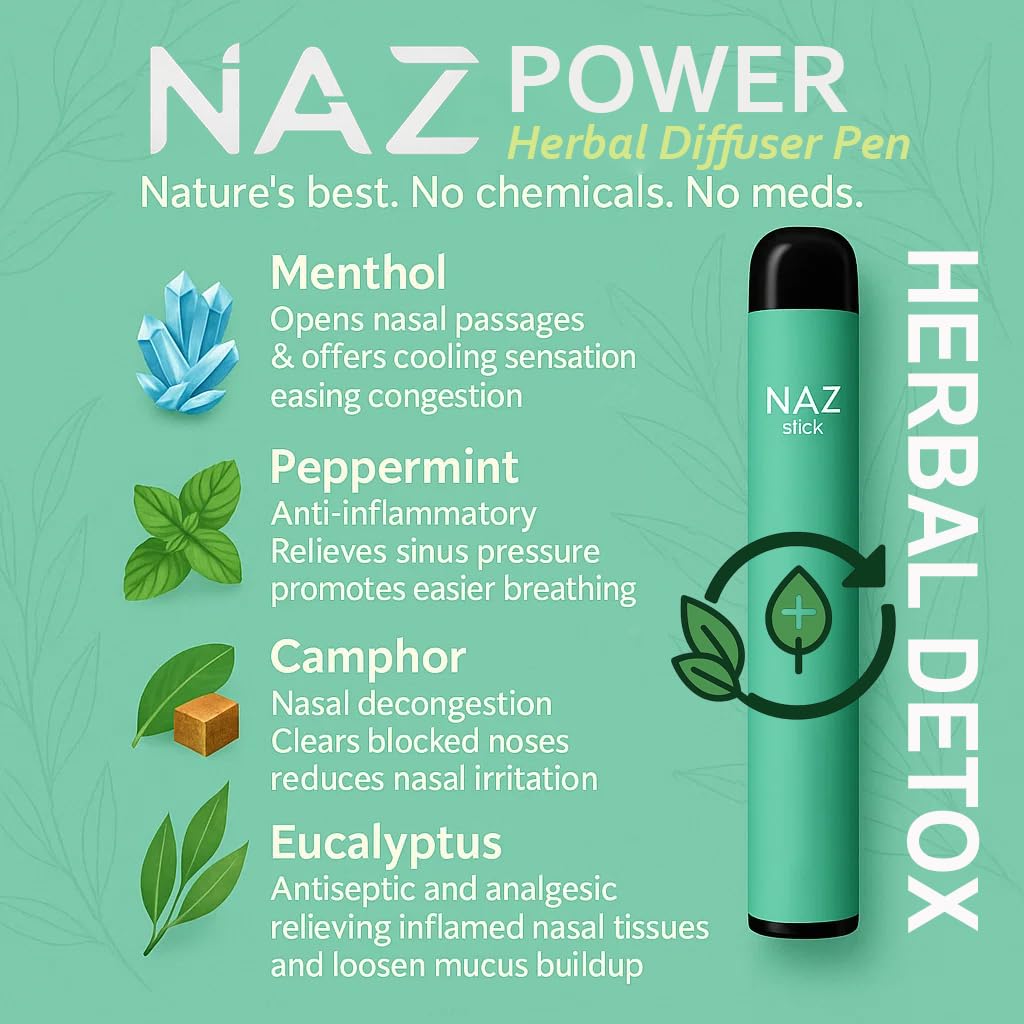Naz eucalyptus extracts provide a refreshing scent with breathing-supporting inhalation.