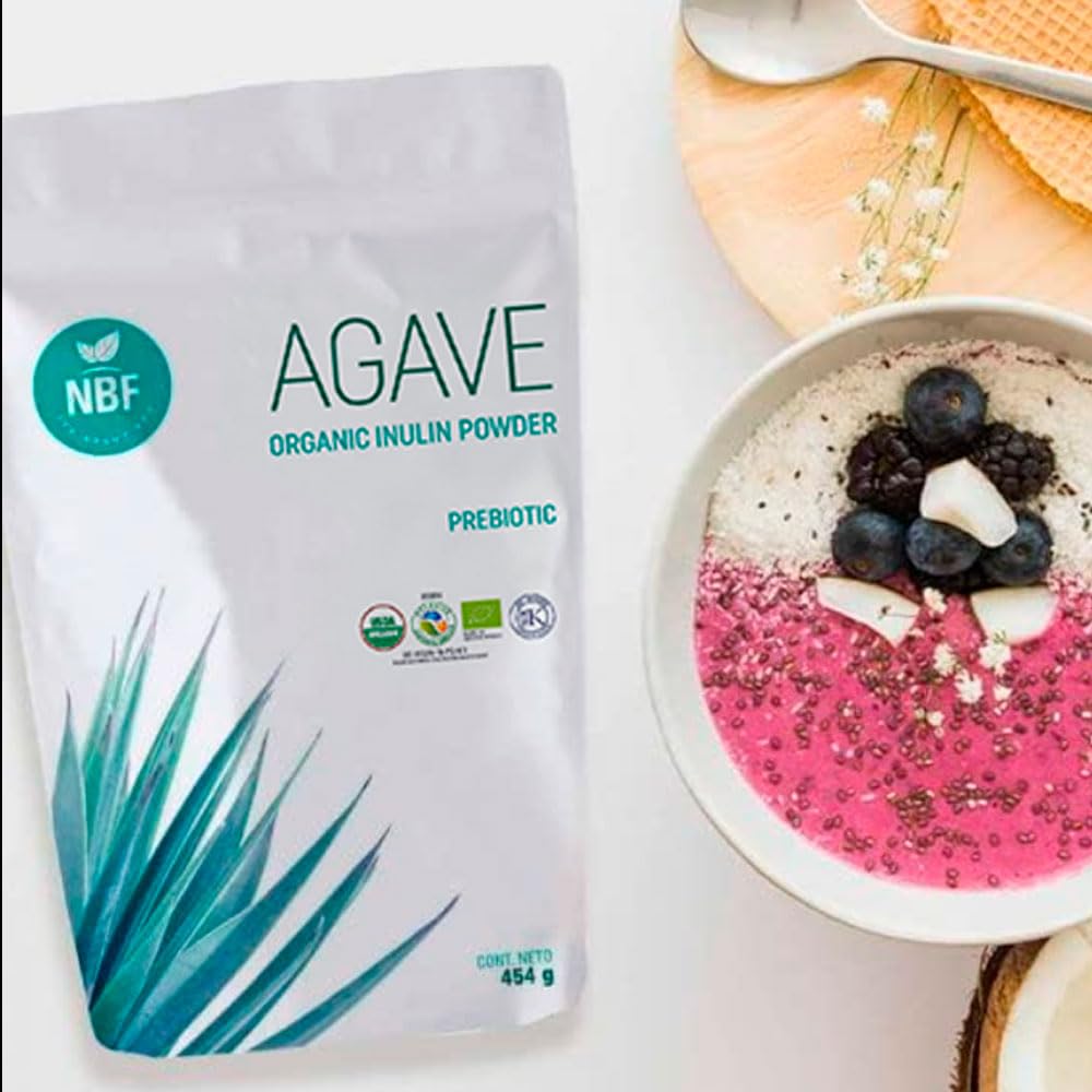 NBF resealable bag of agave inulin preserves freshness