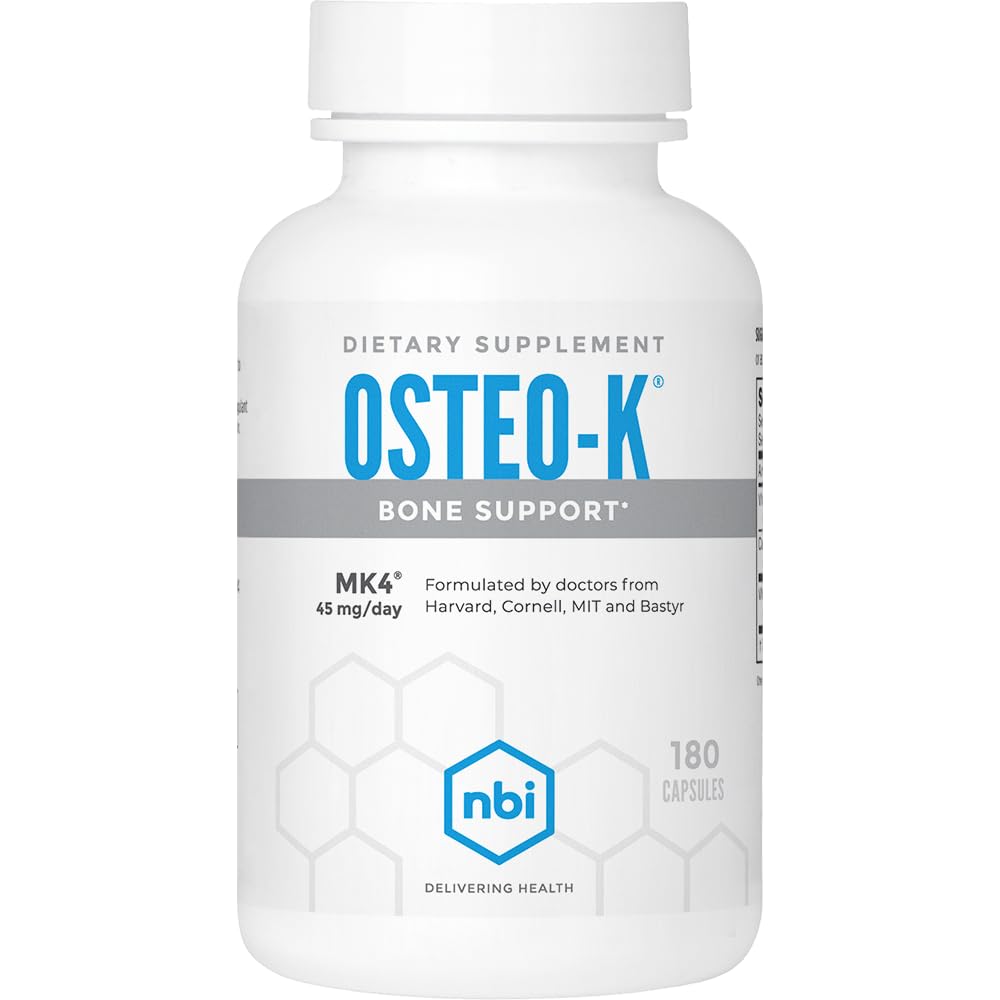 NBI Osteo-K bottle highlighting bone support formula for adults