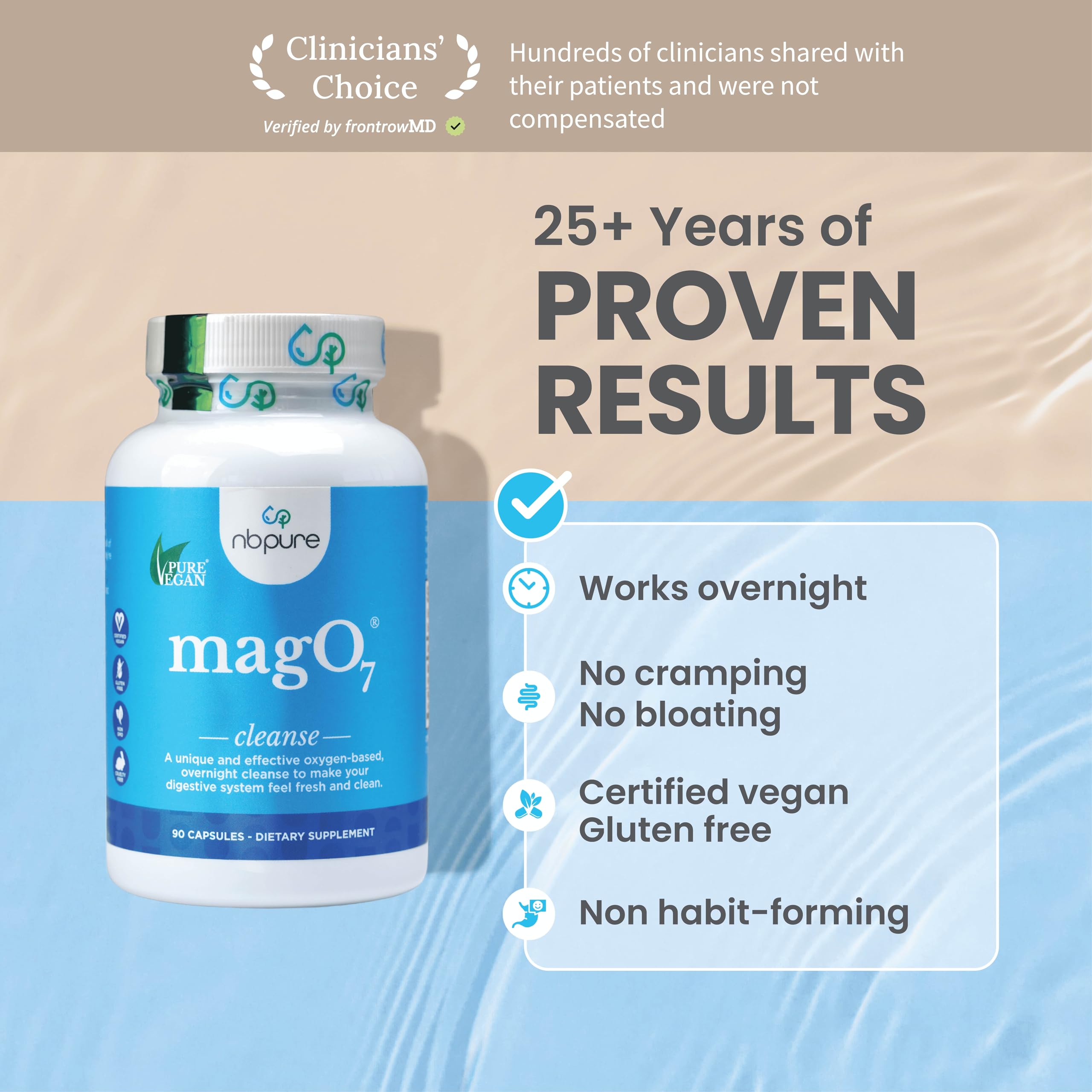 nbpure MagO7 packaging box with wellness-focused imagery