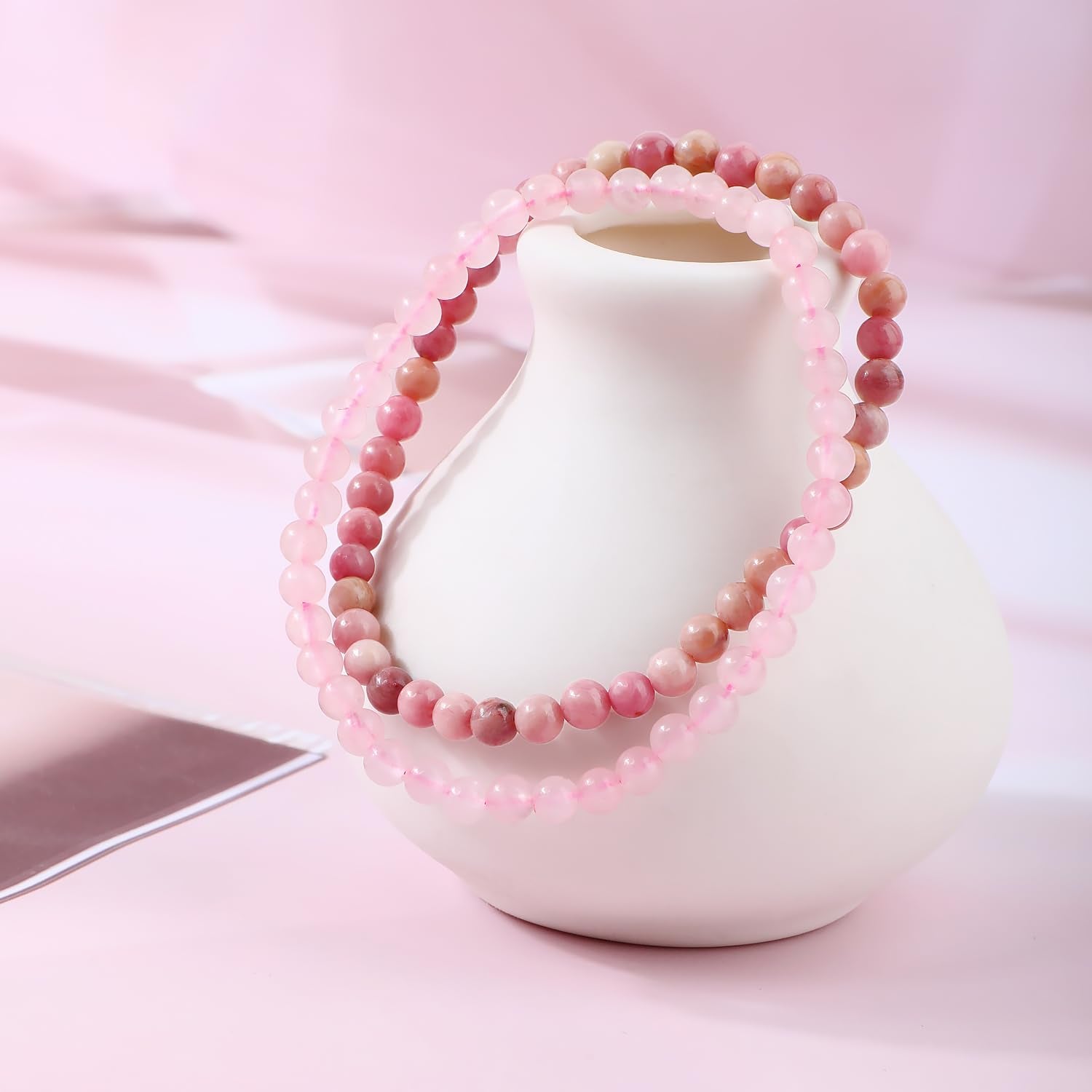 NCB handmade stretch bracelets presented in gift-ready packaging